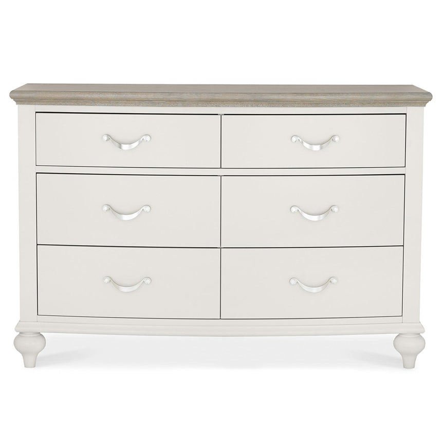 Bentley Designs Montreux Grey Washed Oak and Soft Grey 6 Drawer Wide Chest-3