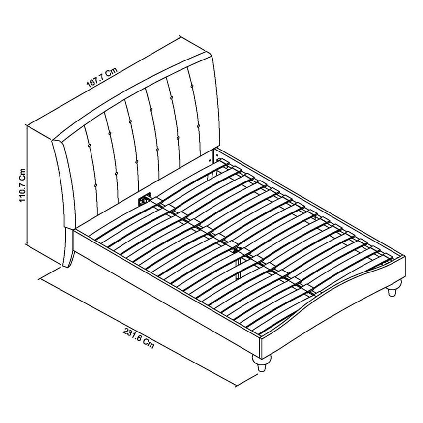 Bentley Designs Montreux Soft Grey and Pebble Grey Fabric 5ft King Size Bed-5