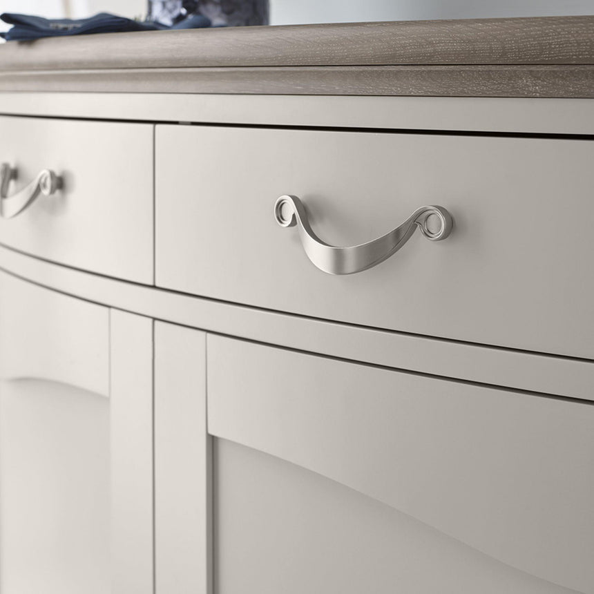 Bentley Designs Montreux Grey Washed Oak and Soft Grey 2 Drawer Narrow Sideboard-3