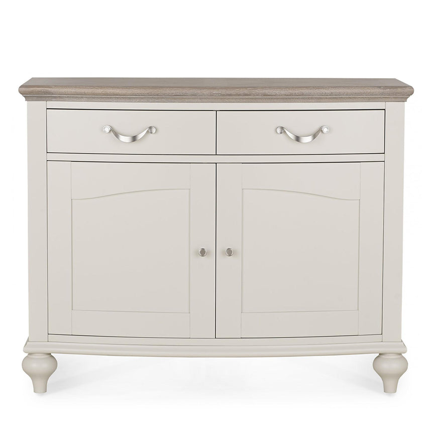 Bentley Designs Montreux Grey Washed Oak and Soft Grey 2 Drawer Narrow Sideboard-6