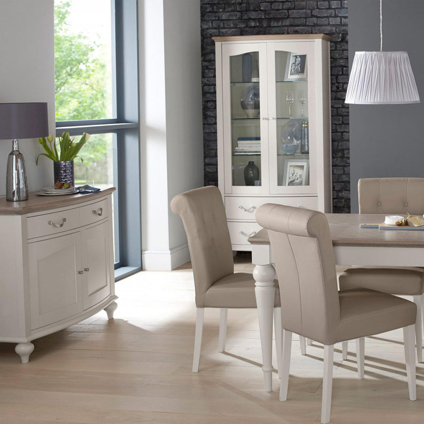 Bentley Designs Montreux Grey Washed Oak and Soft Grey 2 Drawer Narrow Sideboard-7