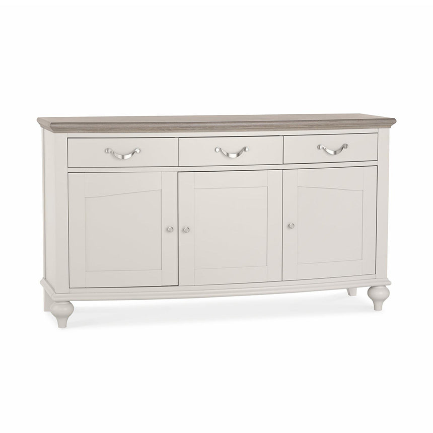 Bentley Designs Montreux Grey Washed Oak and Soft Grey 3 Drawer Wide Sideboard-4