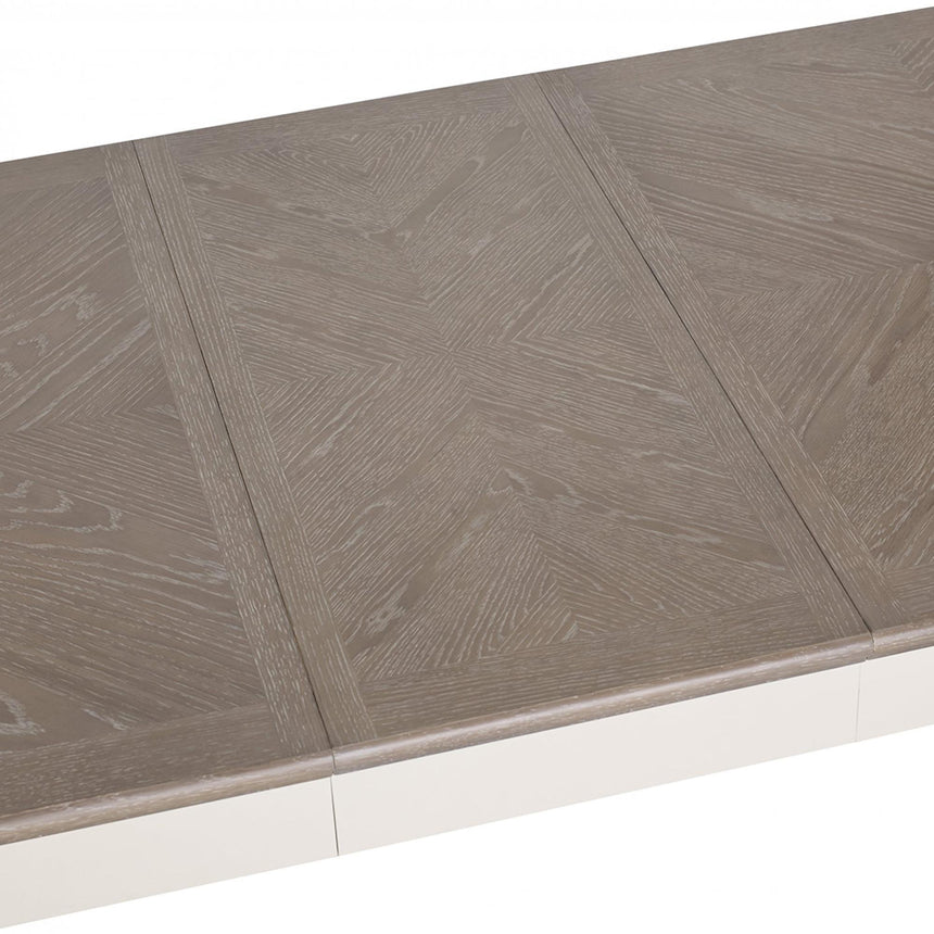 Bentley Designs Montreux Grey Washed Oak and Soft Grey 4 Seater Extending Dining Table-3