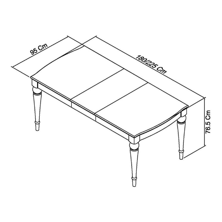 Bentley Designs Montreux Grey Washed Oak and Soft Grey 6 Seater Extending Dining Table-9