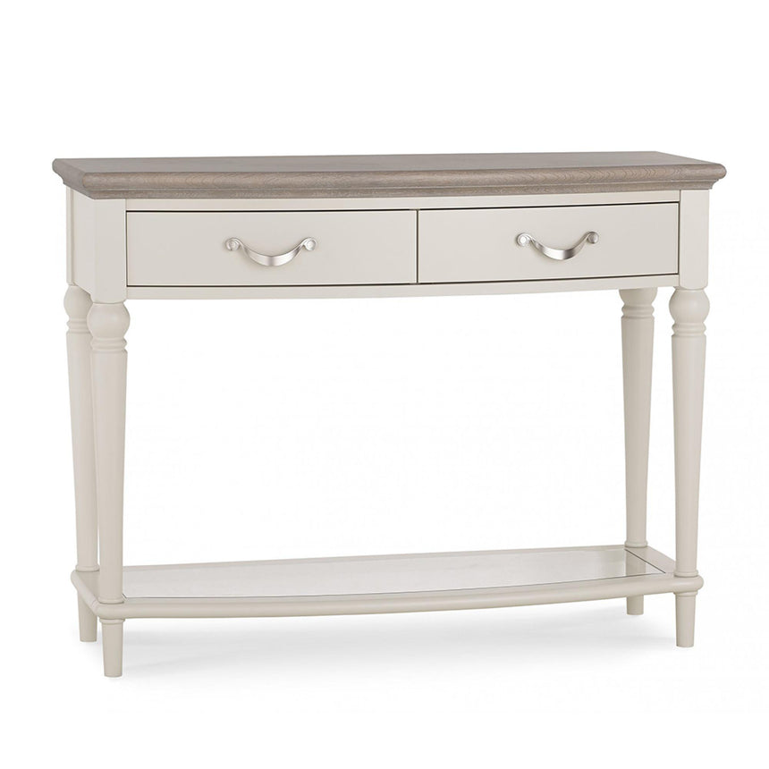 Bentley Designs Montreux Grey Washed Oak and Soft Grey Console Table with Drawer-2