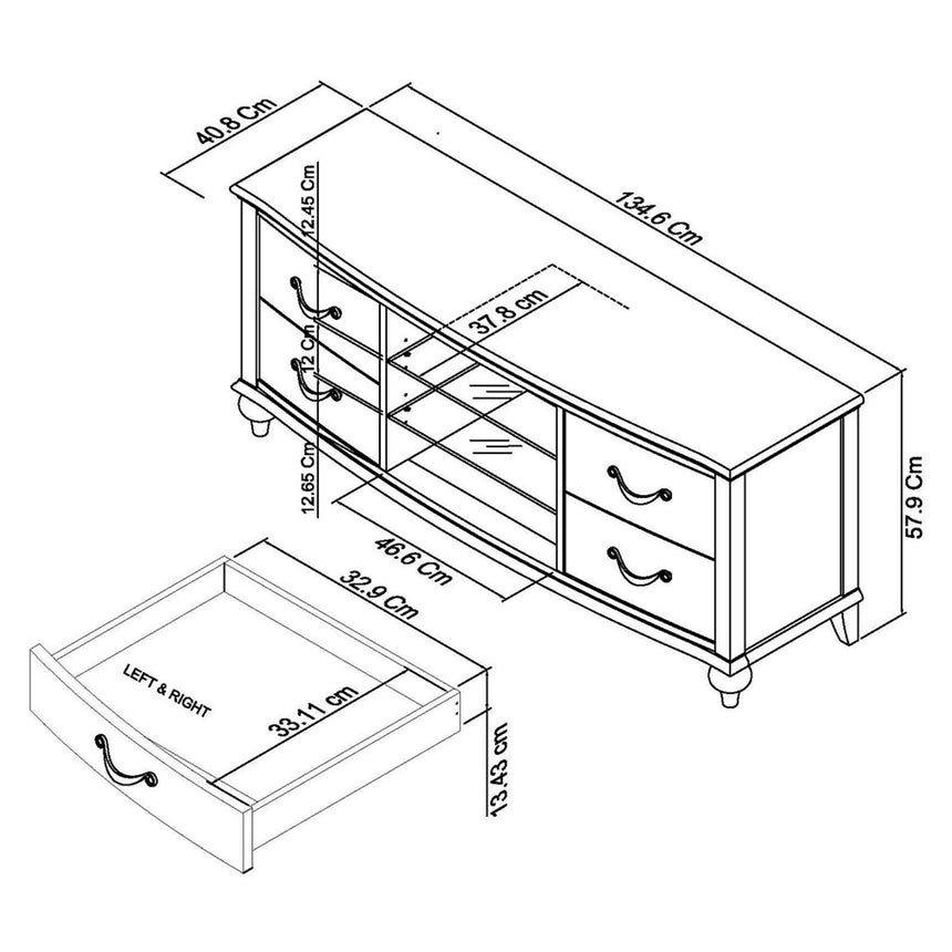 Bentley Designs Montreux Grey Washed Oak and Soft Grey Entertainment Unit 43in Plasma-4