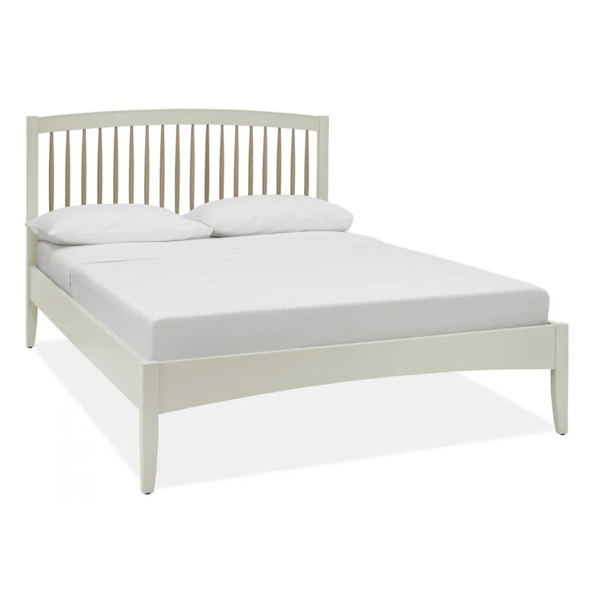 Bentley Designs Whitby Scandi Oak Soft Grey Low Footend Bedstead Comes in 4ft 6in Double and 5ft King Size Options-2