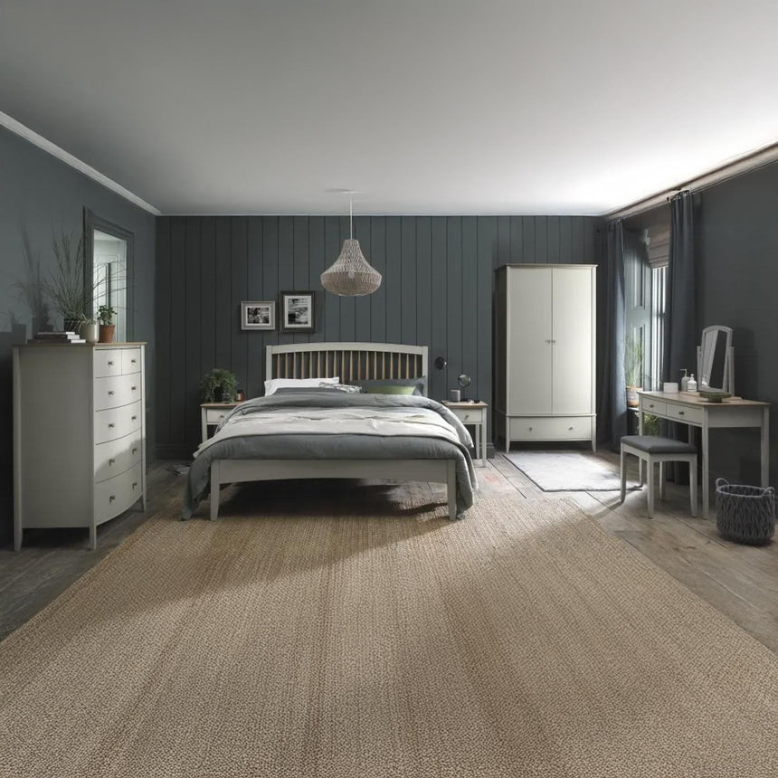 Bentley Designs Whitby Scandi Oak Soft Grey Low Footend Bedstead Comes in 4ft 6in Double and 5ft King Size Options-3