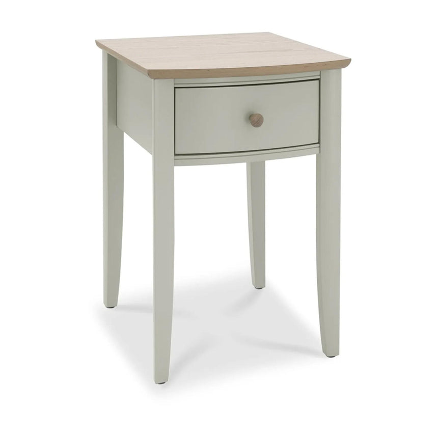 Bentley Designs Whitby Scandi Oak and Soft Grey 1 Drawer Bedside Cabinet-2