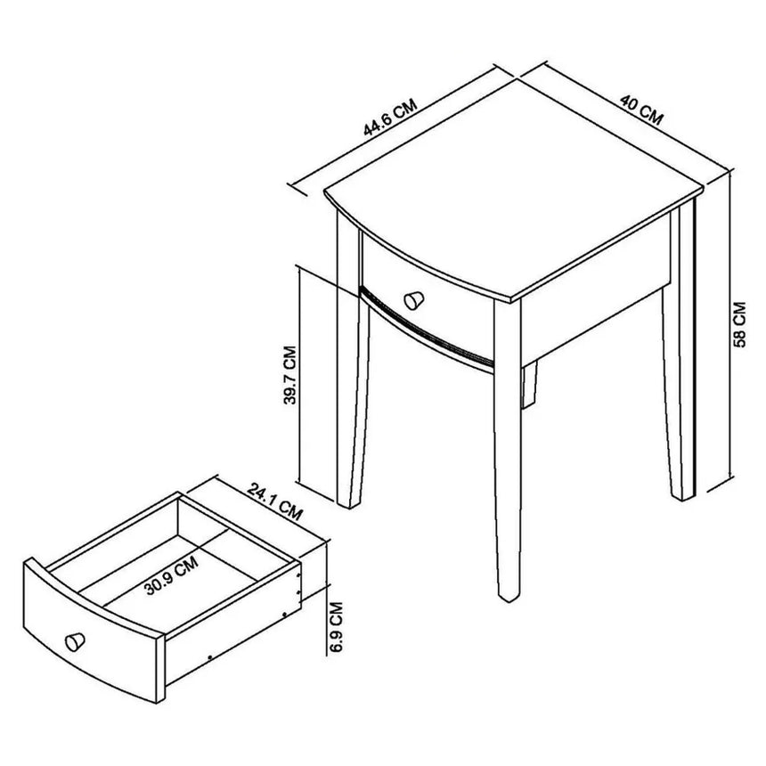 Bentley Designs Whitby Scandi Oak and Soft Grey 1 Drawer Bedside Cabinet-3