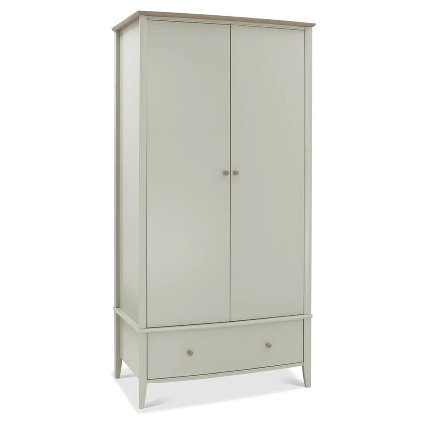 Bentley Designs Whitby Scandi Oak and Soft Grey 2 Door Combi Wardrobe-3