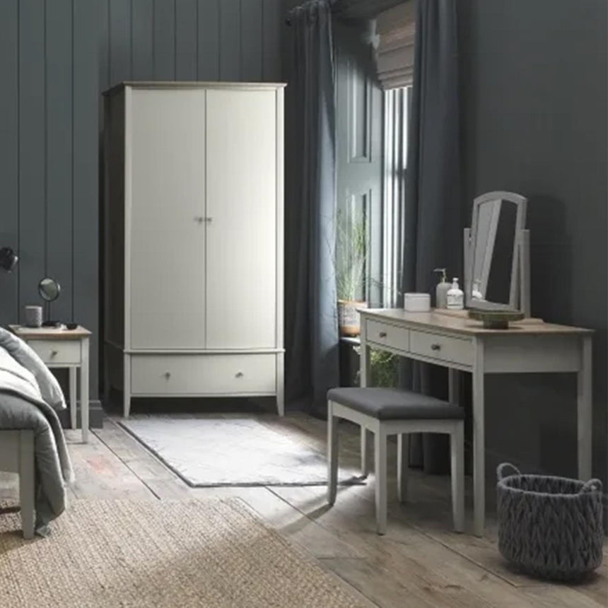 Bentley Designs Whitby Scandi Oak and Soft Grey 2 Door Combi Wardrobe-4
