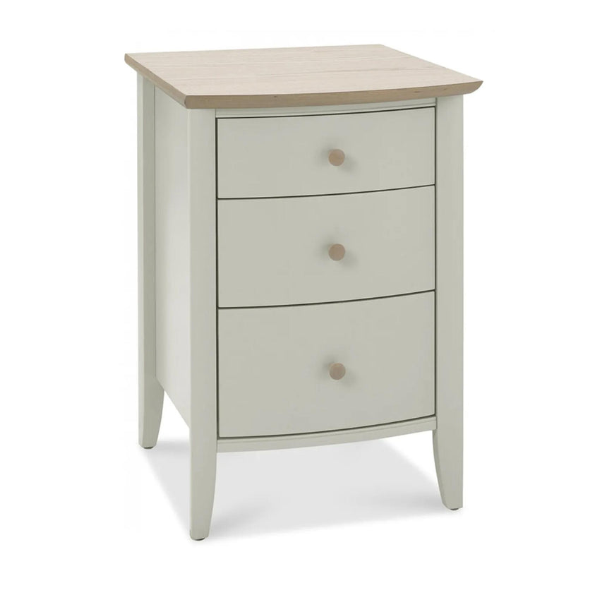 Bentley Designs Whitby Scandi Oak and Soft Grey 3 Drawer Bedside Cabinet-2