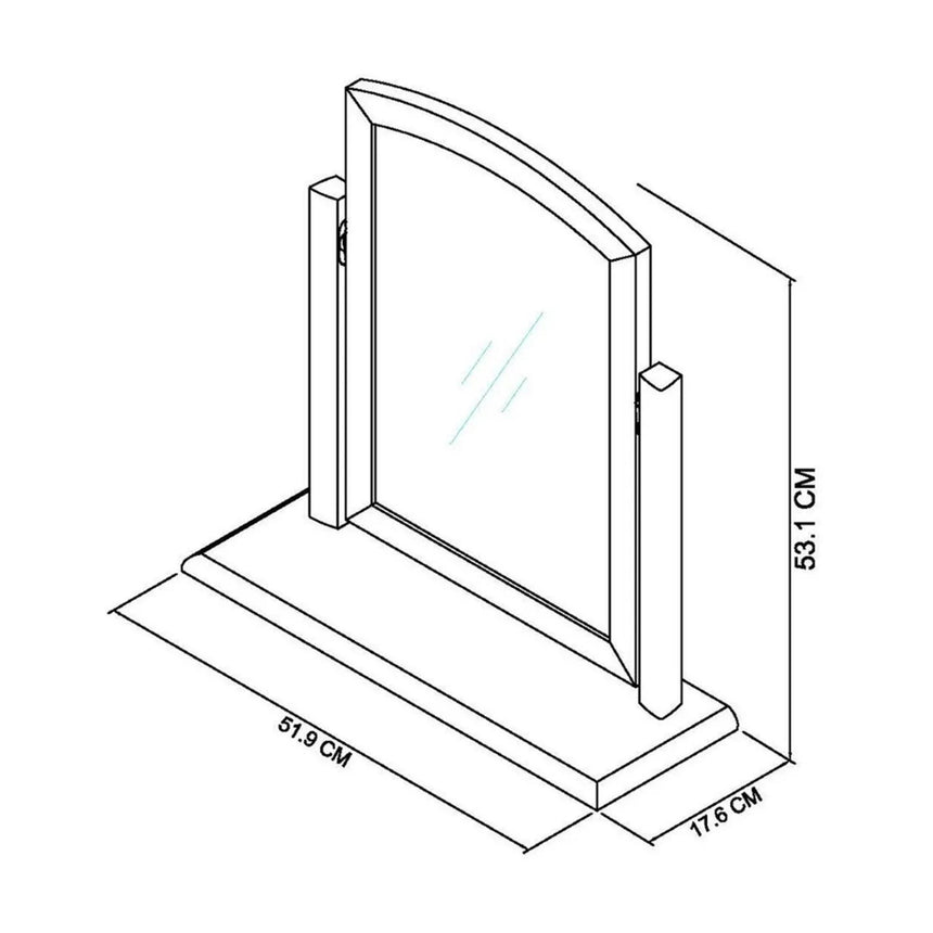 Bentley Designs Whitby Scandi Oak and Soft Grey Vanity Mirror-5