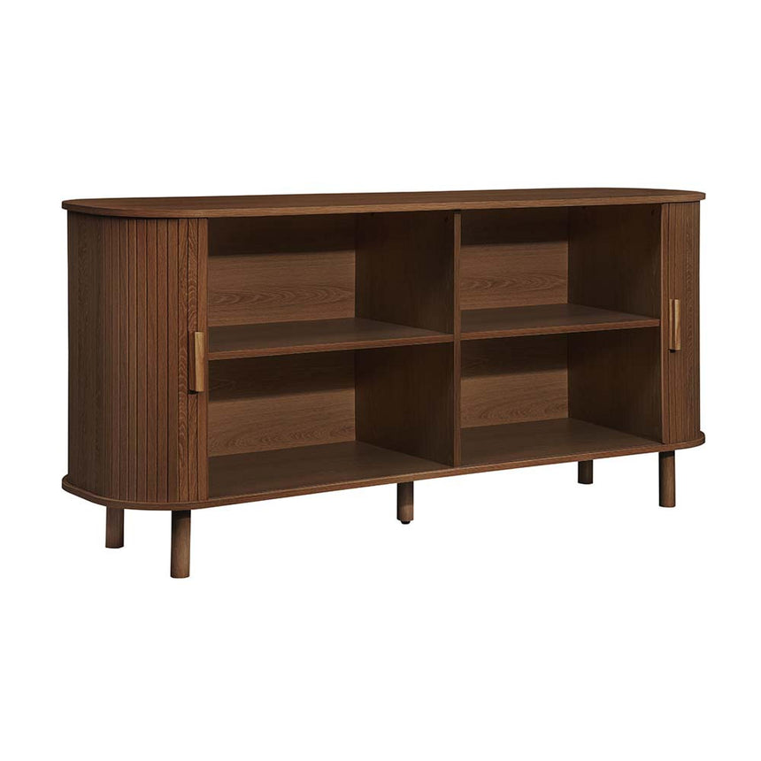 Axel Walnut Fluted 2 Door Large Curved Sideboard - 160cm-3