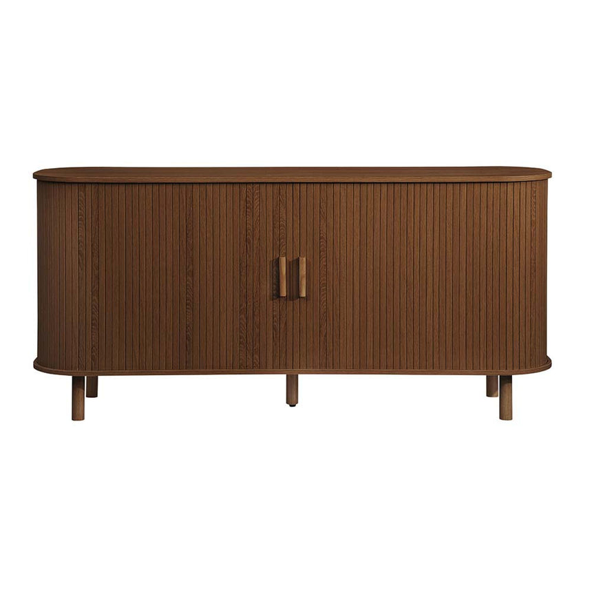 Axel Walnut Fluted 2 Door Large Curved Sideboard - 160cm-4