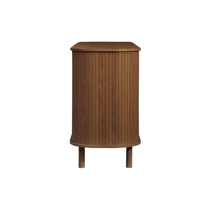 Axel Walnut Fluted 2 Door Large Curved Sideboard - 160cm-5