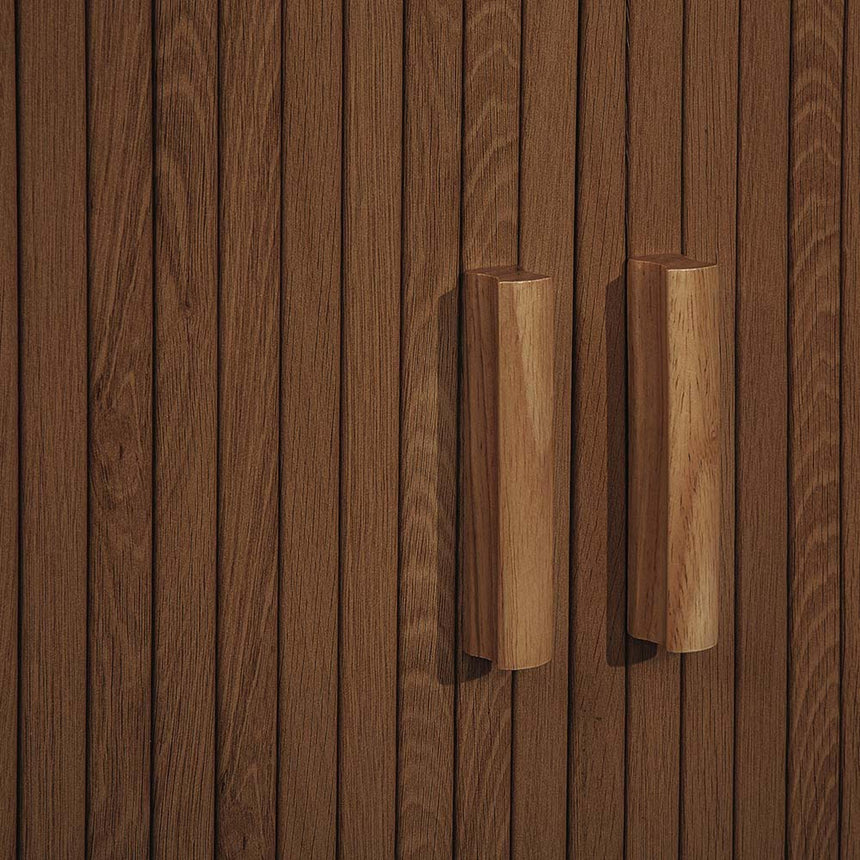 Axel Walnut Fluted 2 Door Large Curved Sideboard - 160cm-6