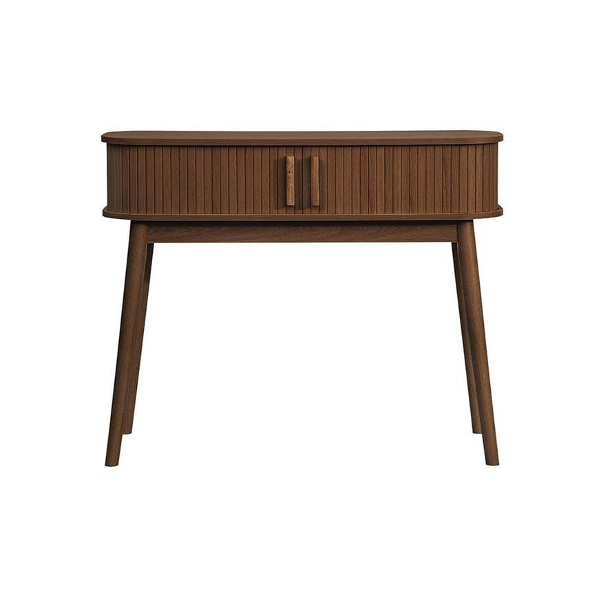 Axel Walnut Fluted Curved Console Table-3