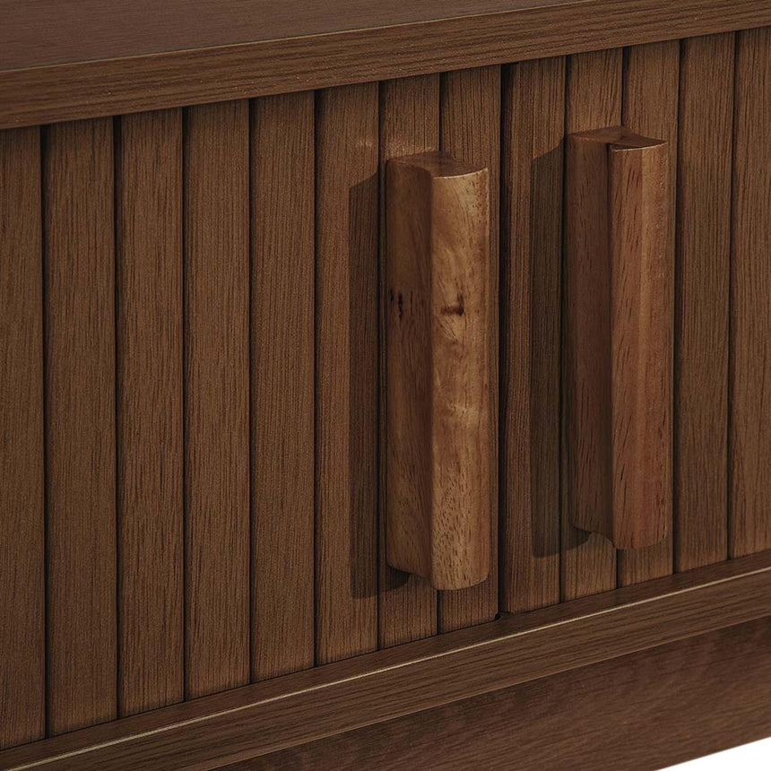 Axel Walnut Fluted Curved Console Table-6