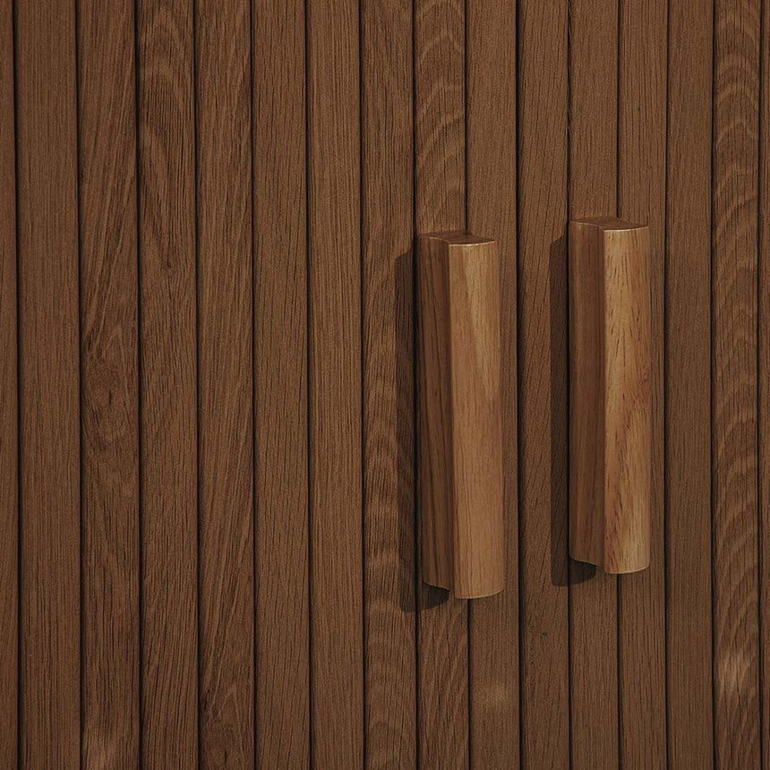 Axel Walnut Fluted 140cm Curved TV Unit-6