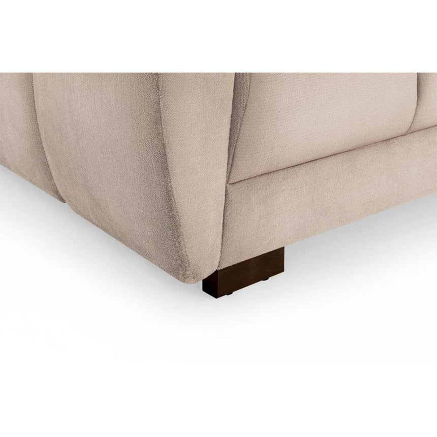 Azzuro Biege Velvet Fabric 3 Seater Sofa-3