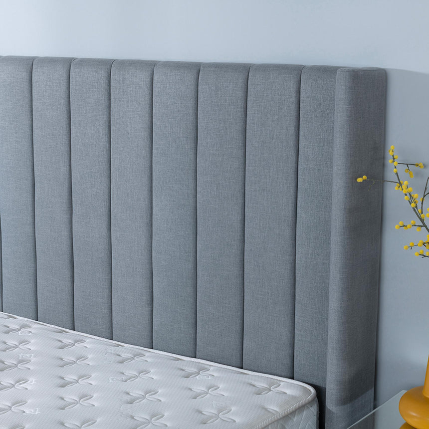 Annabelle Dark Grey Fabric 5ft King Size Ottoman Storage Bed-6