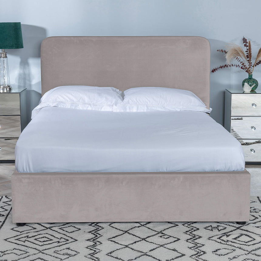Ashby Beige Fabric 4ft 6in Double Ottoman Storage Bed-4