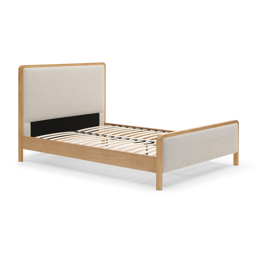 Archie Grey Upholstered Bed - Sizes Available-2