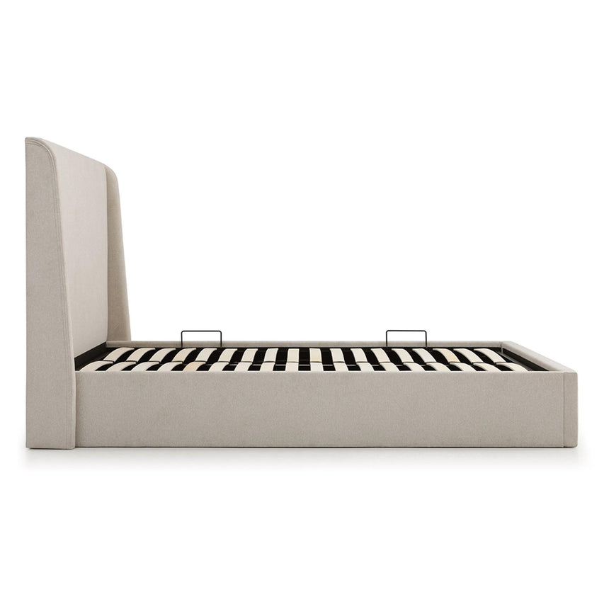 Denver Beige Fabric Multi-Lift Ottoman Storage Bed - Sizes Available-5