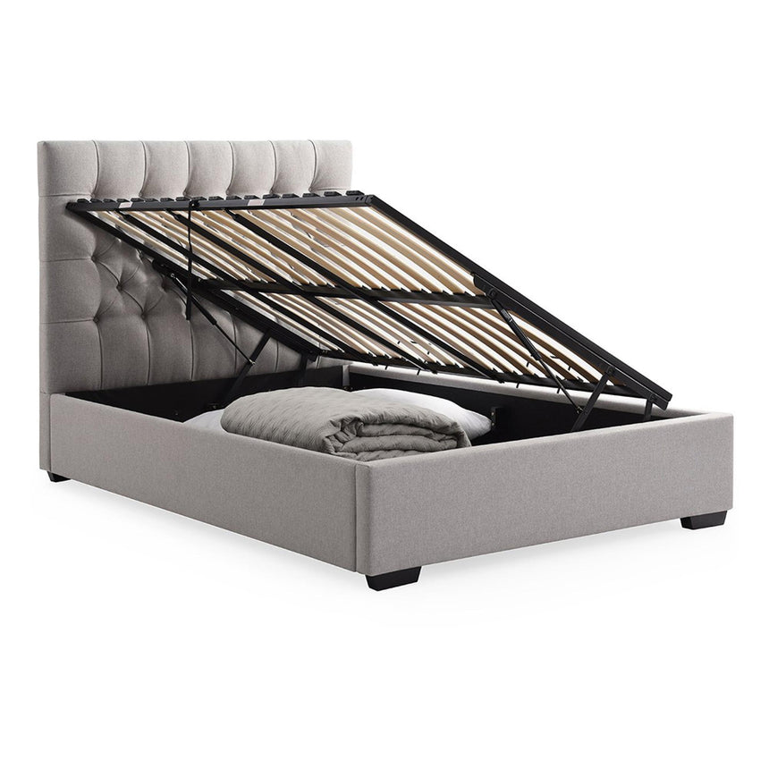 Elisa Grey Wool Multi-Lift Ottoman Storage Bed - Sizes Available-3
