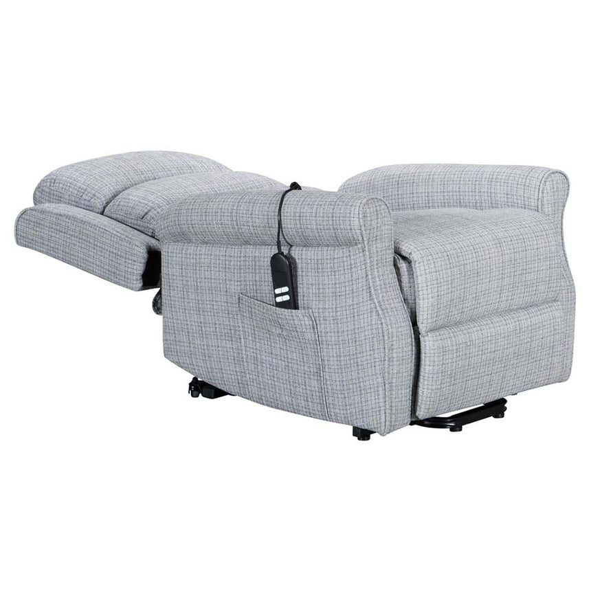 Baxter Hebe Grey Textured Chenille Electric Recliner Chair-2
