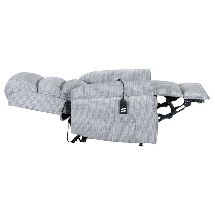 Baxter Hebe Grey Textured Chenille Electric Recliner Chair-3