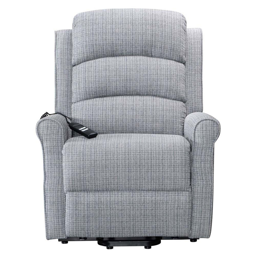 Baxter Hebe Grey Textured Chenille Electric Recliner Chair-5