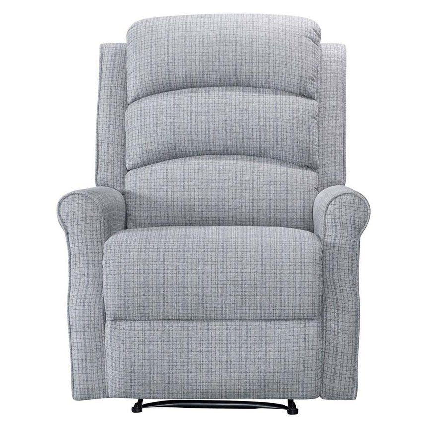 Baxter Hebe Grey Textured Chenille Manual Recliner Chair-2