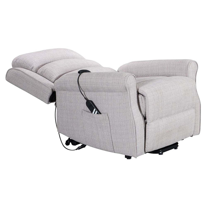 Baxter Hebe Natural Textured Chenille Electric Recliner Chair-2