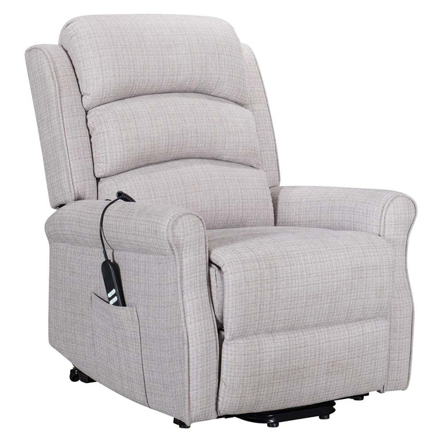 Baxter Hebe Natural Textured Chenille Electric Recliner Chair-4