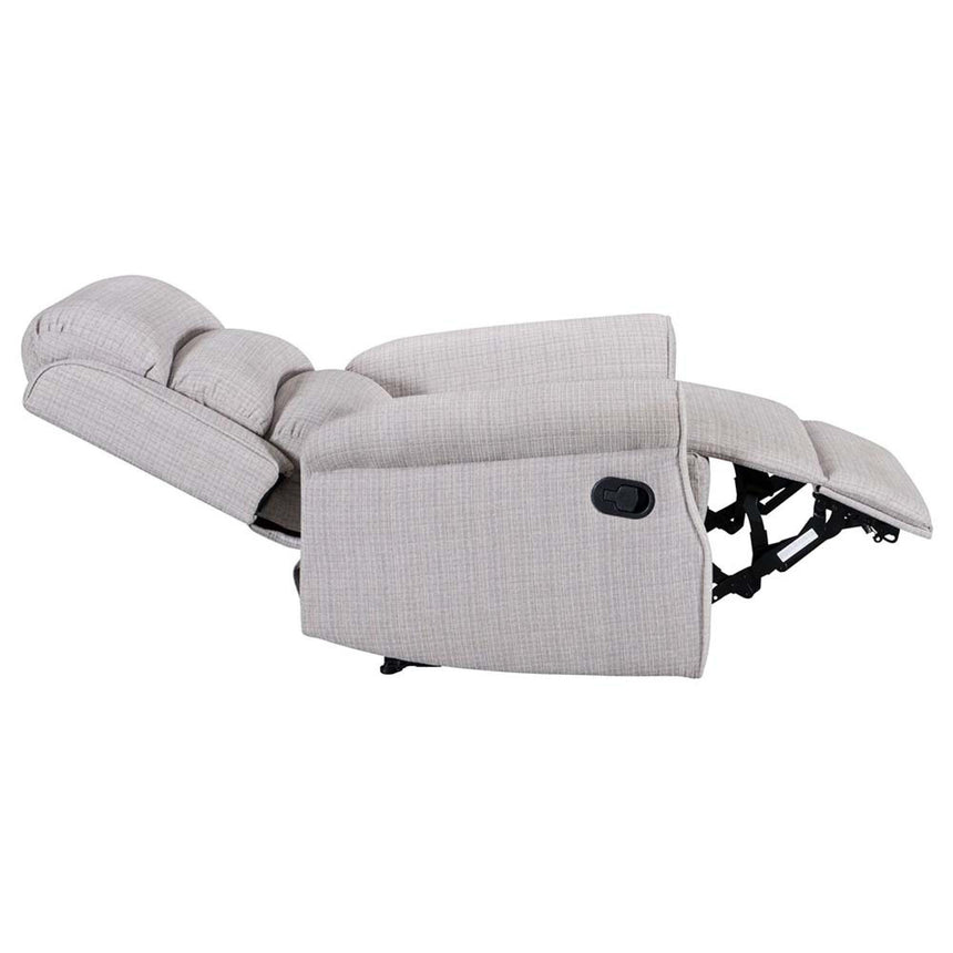 Baxter Hebe Natural Textured Chenille Manual Recliner Chair-2