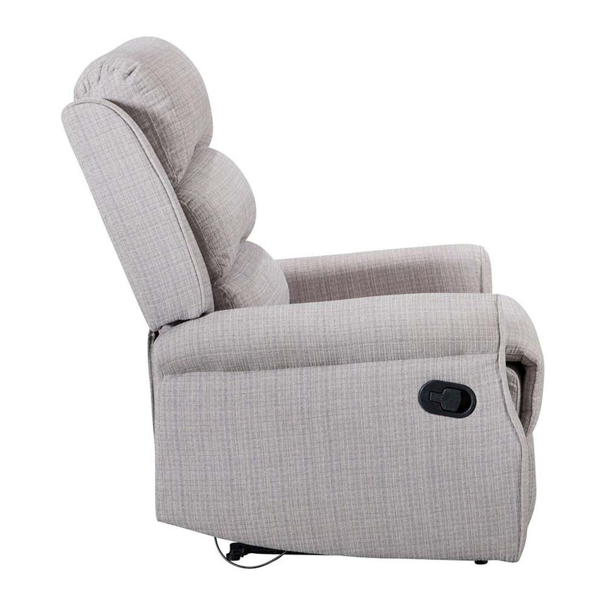 Baxter Hebe Natural Textured Chenille Manual Recliner Chair-5