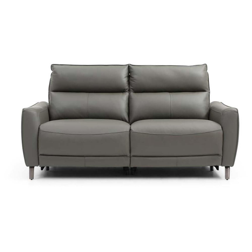 Brooke Grey Leather 3 Seater Electric Recliner Sofa-6