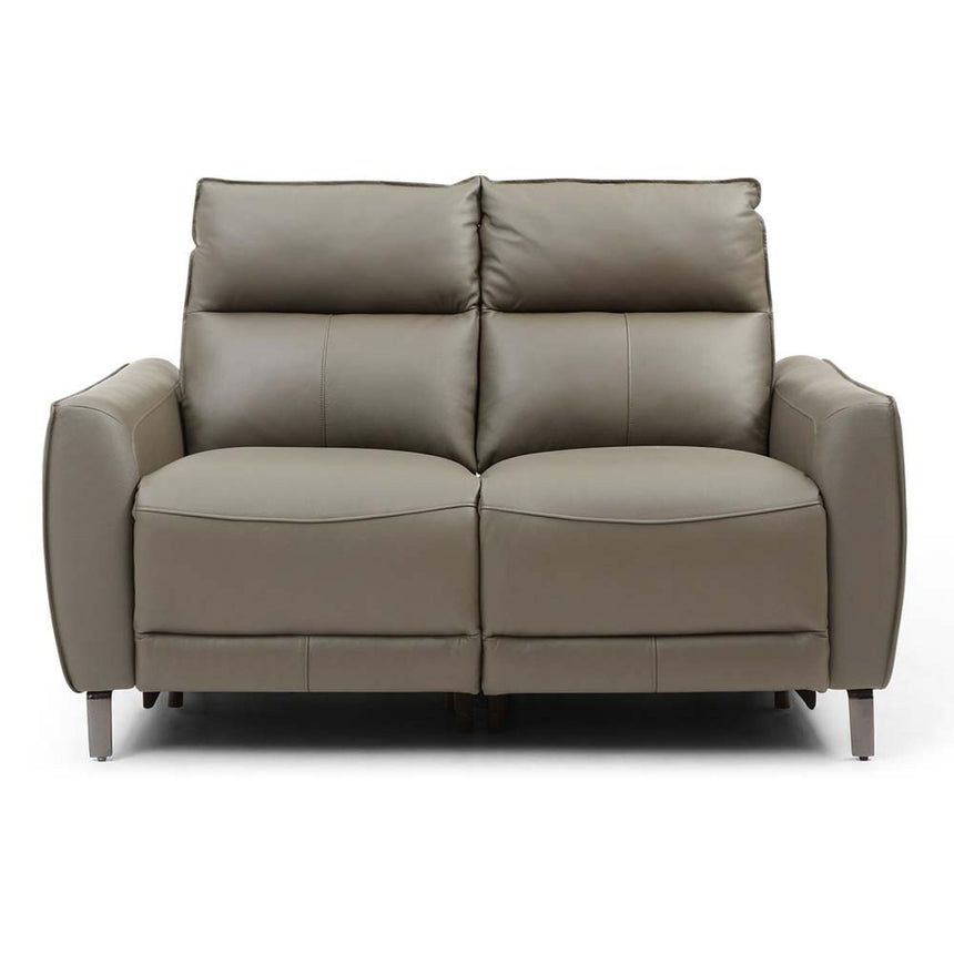 Brooke Taupe Leather 2 Seater Electric Recliner Sofa-6