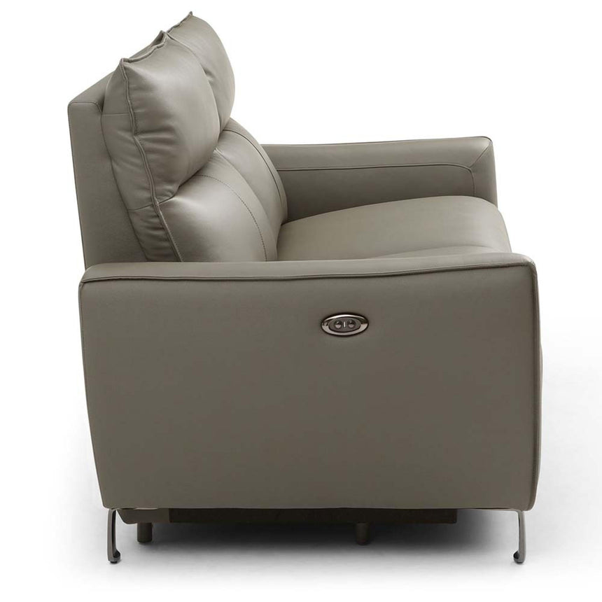 Brooke Taupe Leather 2 Seater Electric Recliner Sofa-8