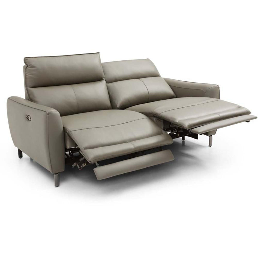 Brooke Taupe Leather 3 Seater Electric Recliner Sofa-4