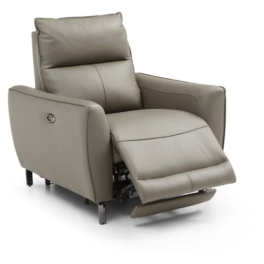 Brooke Taupe Leather Electric Recliner Armchair-4