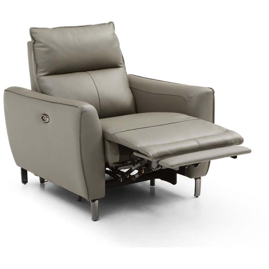 Brooke Taupe Leather Electric Recliner Armchair-5