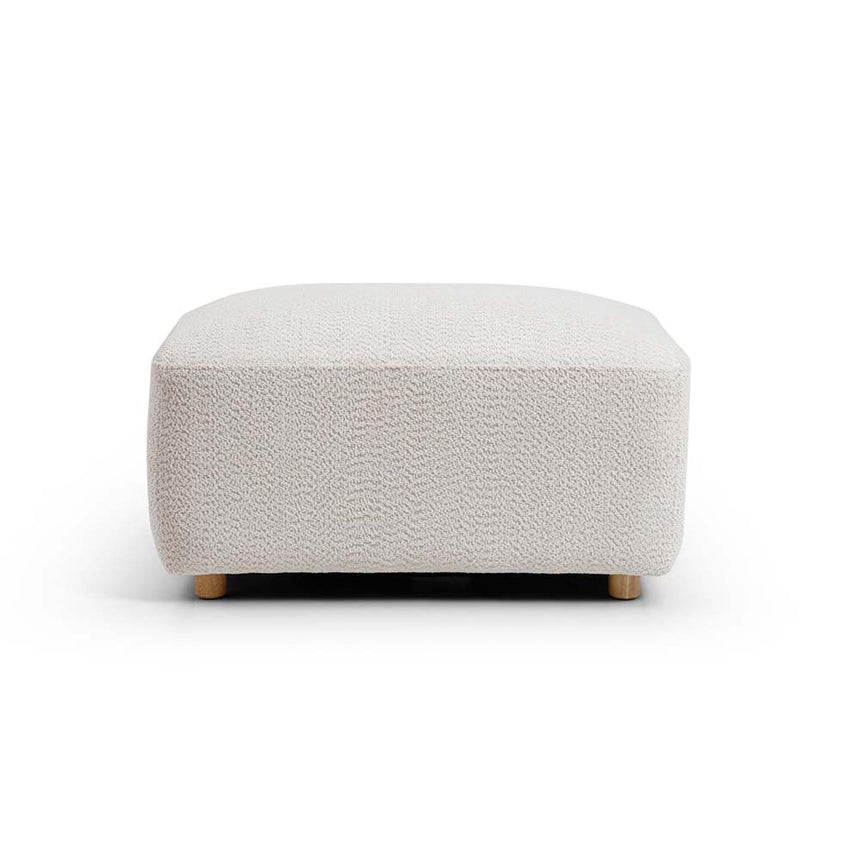 Como Natural Boucle Fabric Footstool-2
