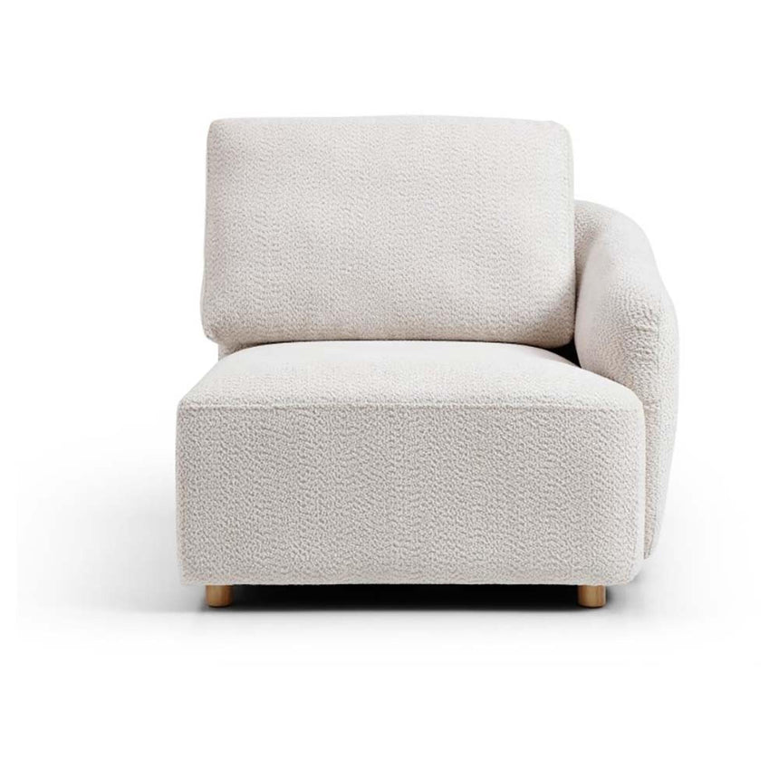 Como Natural Boucle Fabric Right Hand Facing End Chair-2