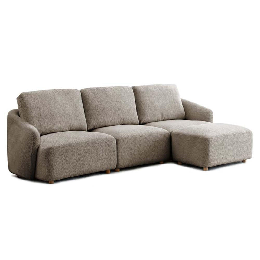 Como Taupe Boucle Fabric 3 Seater Modular Sofa-6