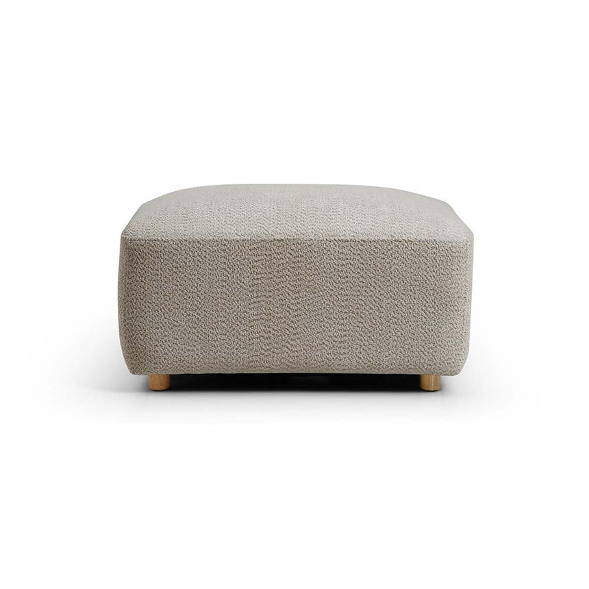 Como Taupe Boucle Fabric Footstool-2