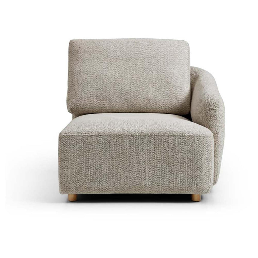Como Taupe Boucle Fabric Right Hand Facing End Chair-2